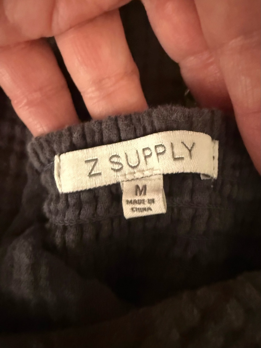 Z Supply Charcoal Textured Jumpsuit Size M - Picture 4 of 5